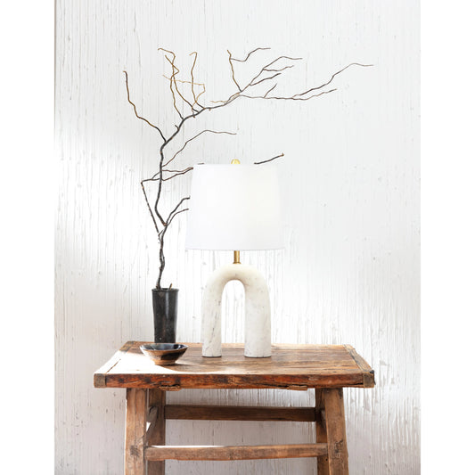 Slinkly Marble Table Lamp by Regina Andrew in white. Made from marble in a modern style.