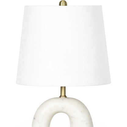 Slinkly Marble Table Lamp by Regina Andrew in white. Made from marble in a modern style.