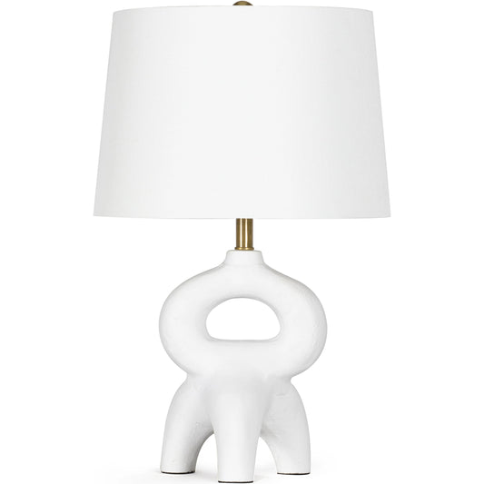 Jacob Metal Mini Lamp by Regina Andrew in white. Made from aluminum in a modern style.