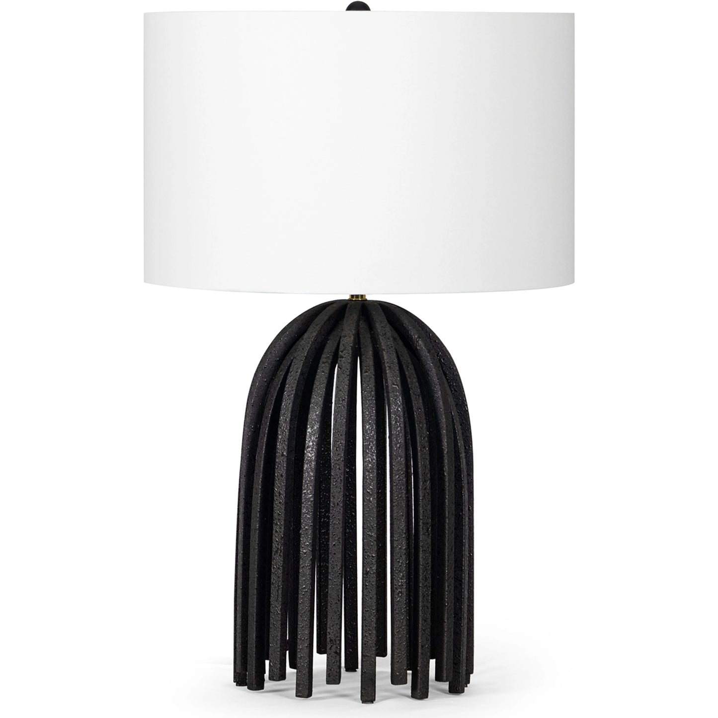 001 SI-2134500 | Primary Silo | Webbed Table Lamp by Regina Andrew in black and blackened iron. Made from iron in a modern style.