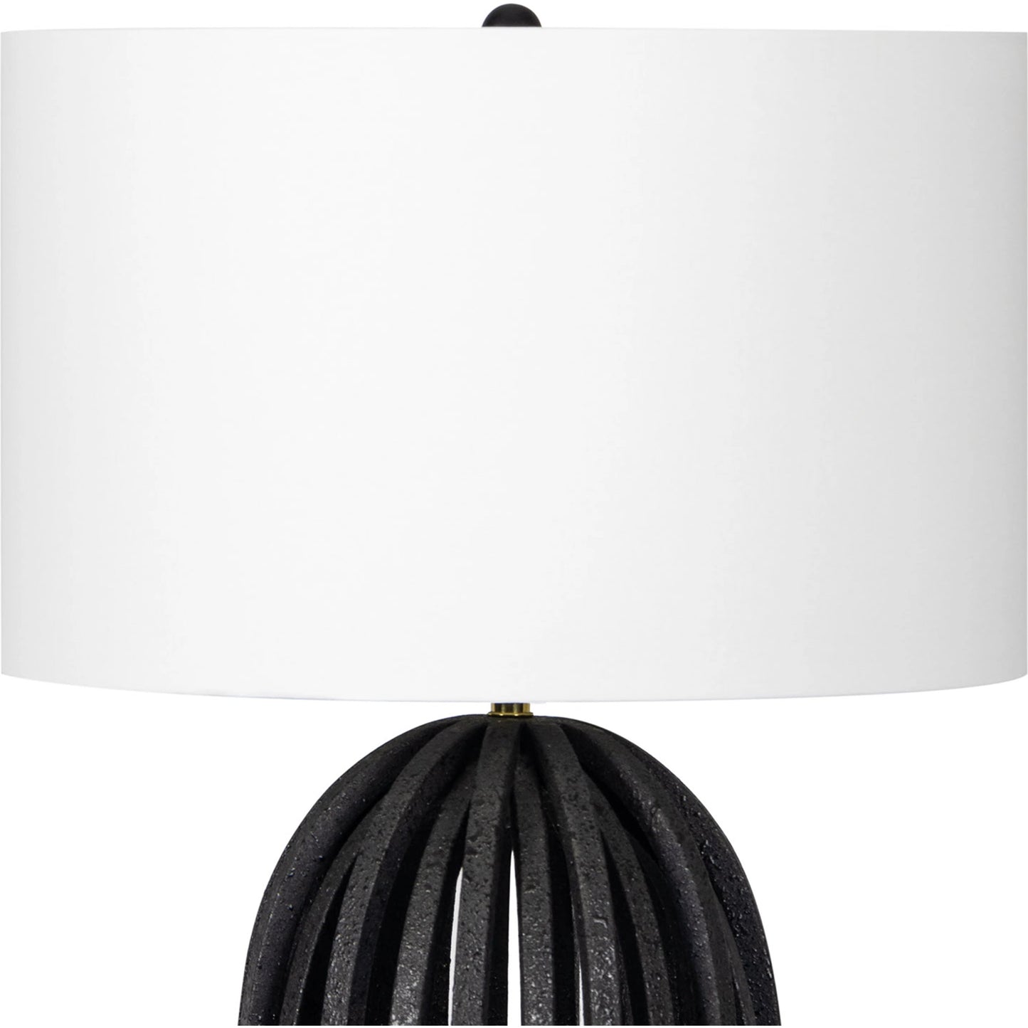 002 SI-2134500 | Closeup | Webbed Table Lamp by Regina Andrew in black and blackened iron. Made from iron in a modern style.