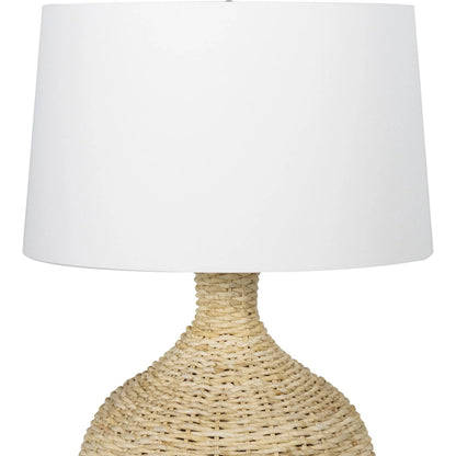 Campagna Table Lamp by Regina Andrew in natural. Made from rattan in a rustic style.