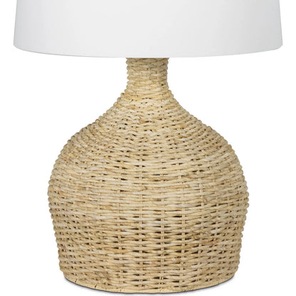 Campagna Table Lamp by Regina Andrew in natural. Made from rattan in a rustic style.