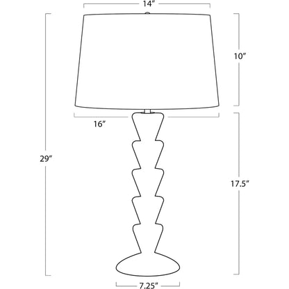 Patricia Jade Table Lamp by Regina Andrew in natural jade. Made from jade in a modern style.