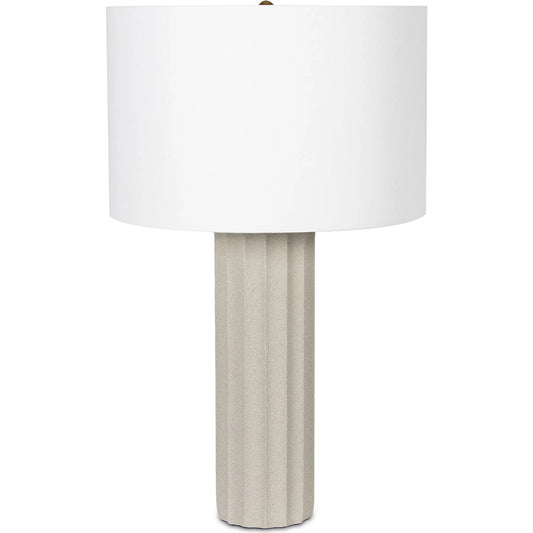 Tambour Concrete Table Lamp by Regina Andrew in grey. Made from concrete in a modern style.