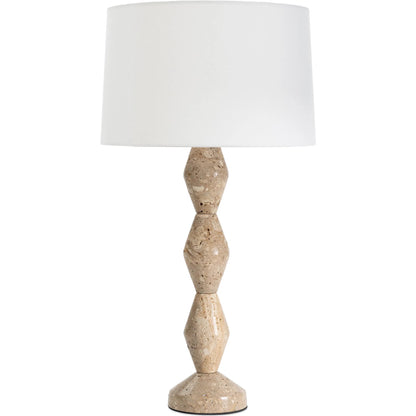 Crew Travertine Buffet Lamp by Regina Andrew. Made from travertine in a transitional style.