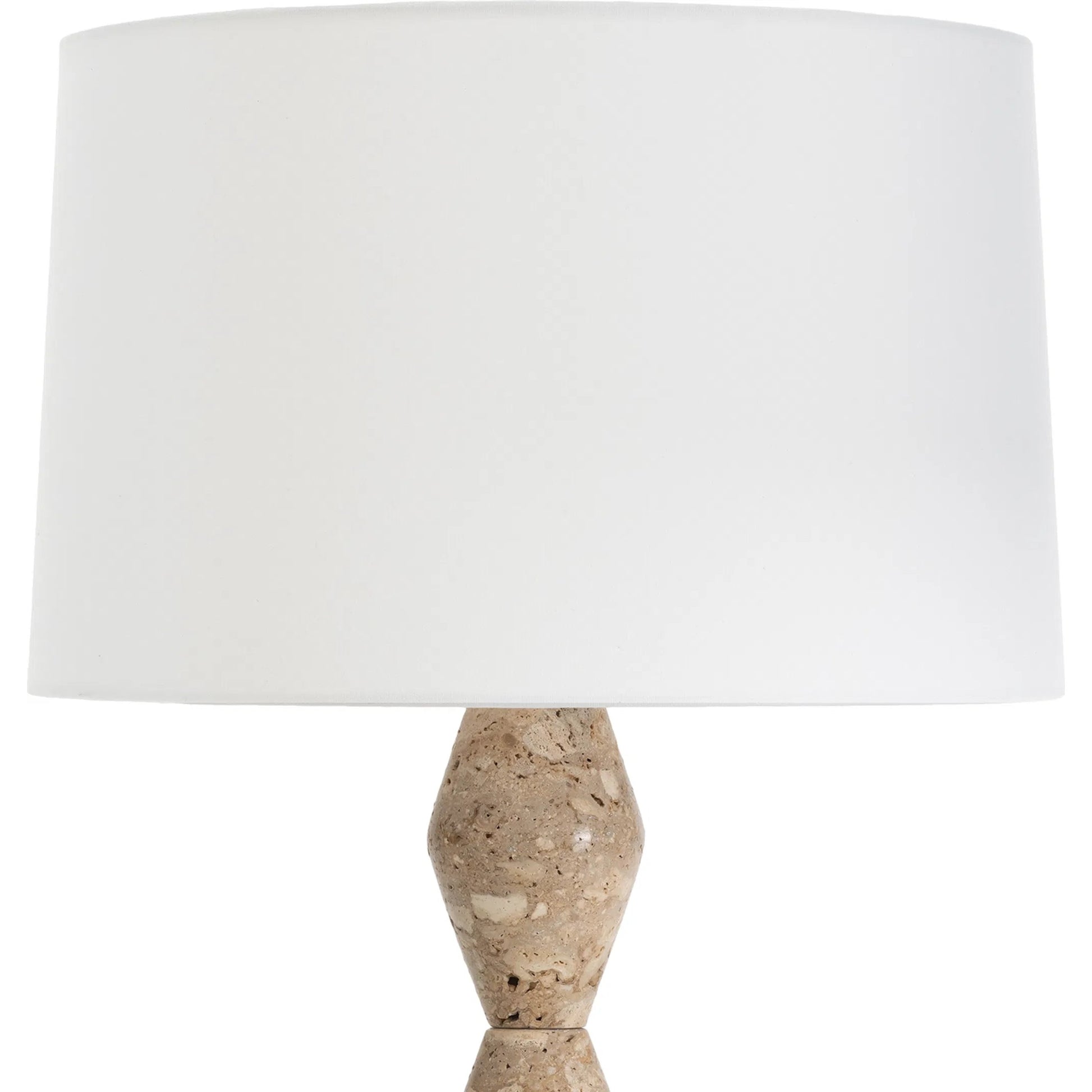 Crew Travertine Buffet Lamp by Regina Andrew. Made from travertine in a transitional style.