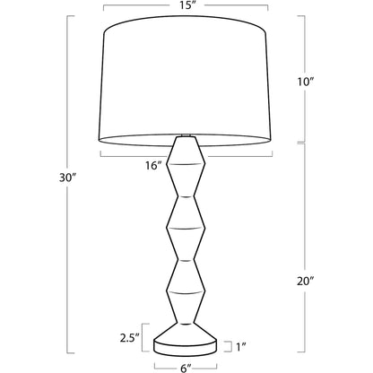 Crew Travertine Buffet Lamp by Regina Andrew. Made from travertine in a transitional style.