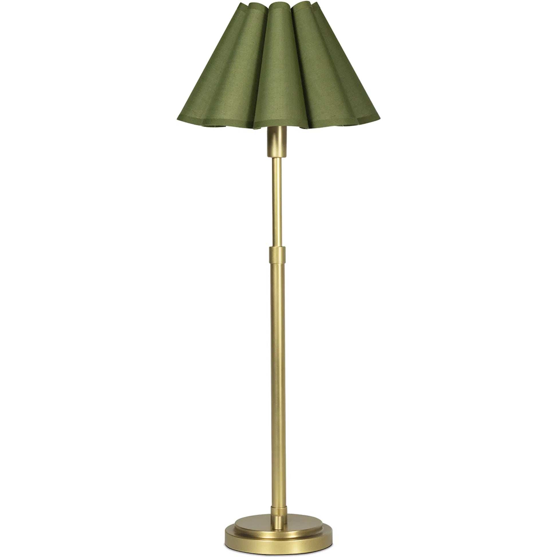 Polly Buffet Lamp, Green by Regina Andrew. Made from steel in a modern style.