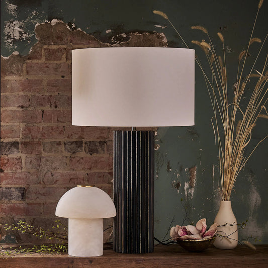 Zara Metal Table Lamp by Regina Andrew in blacken zinc. Made from aluminum in a modern style.