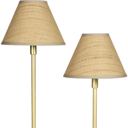Polly Double Arm Table Lamp, Rattan by Regina Andrew. Made from steel in a modern style.