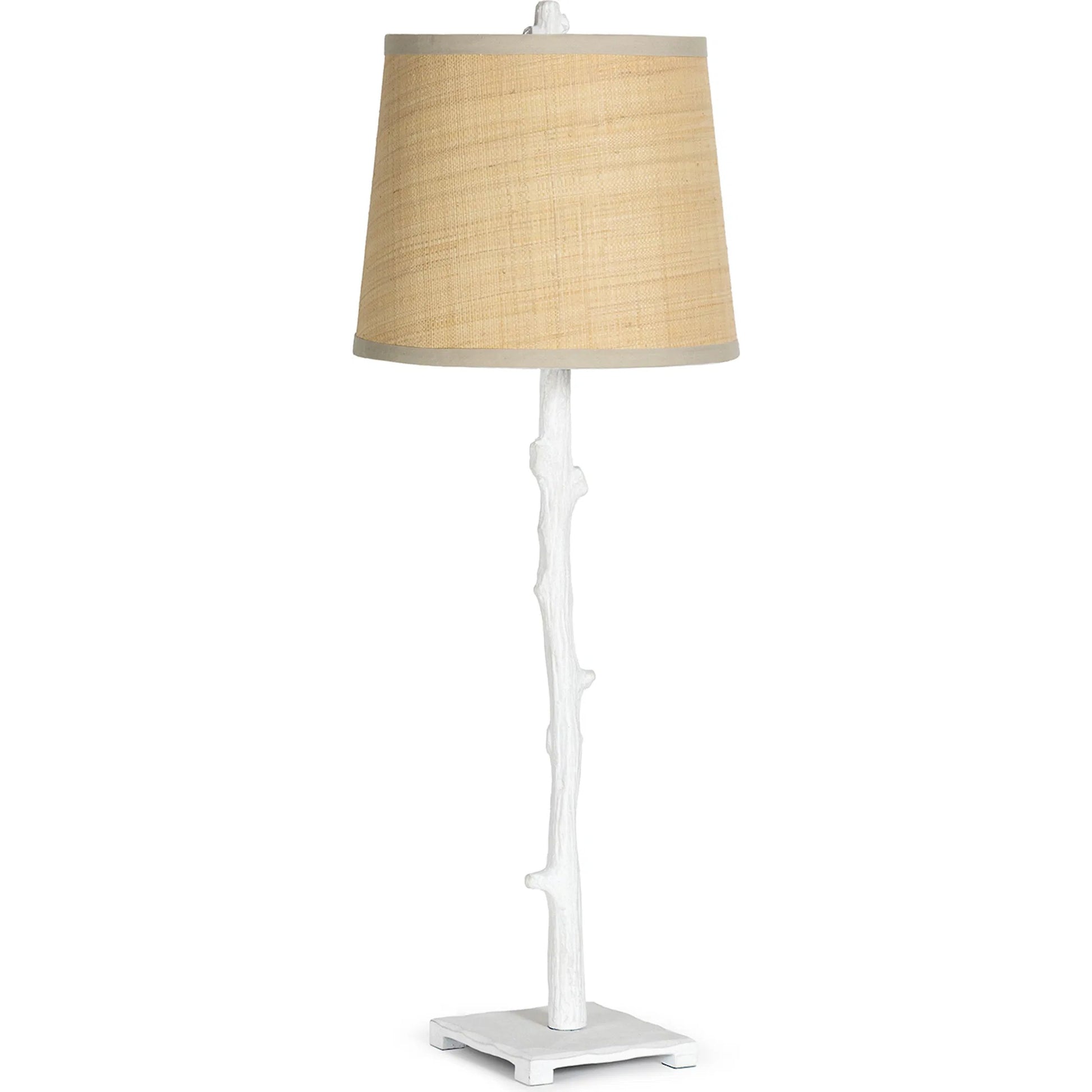 Sylvan Buffet Lamp by Regina Andrew in white and white. Made from resin in a unique style.