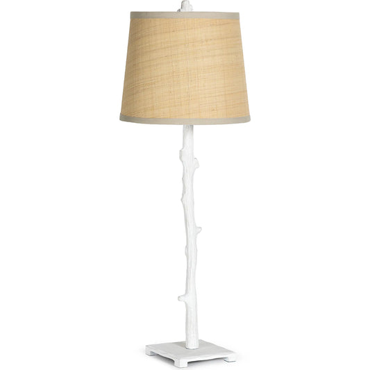 Sylvan Buffet Lamp by Regina Andrew in white and white. Made from resin in a unique style.