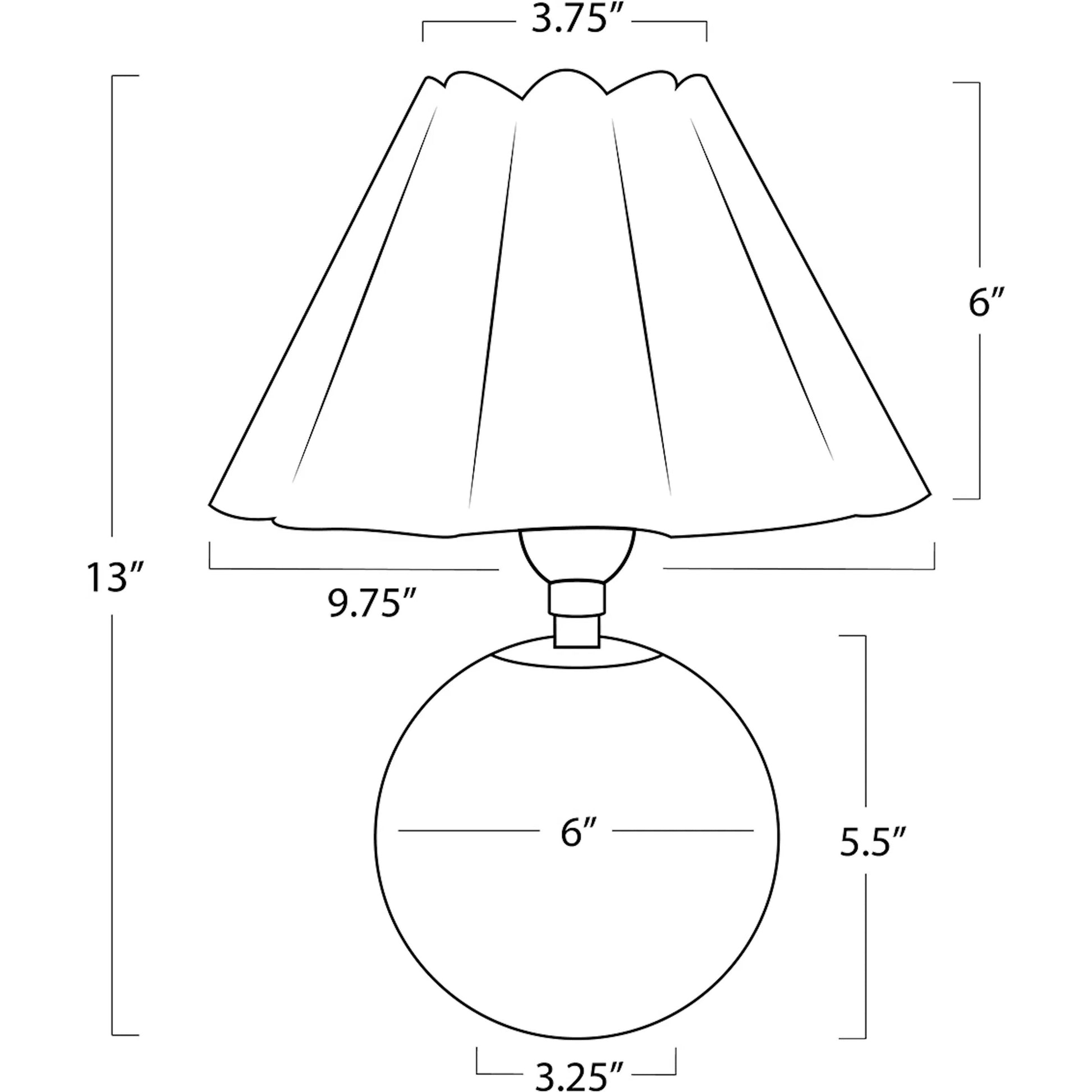 Giorgio Crystal Mini Lamp, White by Regina Andrew. Made from crystal in a modern style.