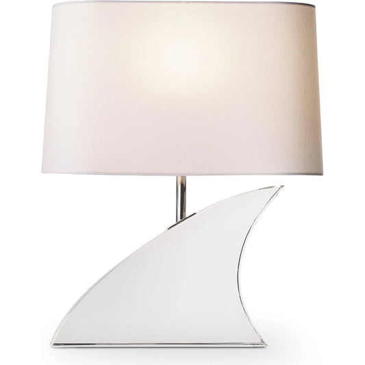 Fin Crystal Table Lamp by Regina Andrew in clear. Made from crystal in a unique style.