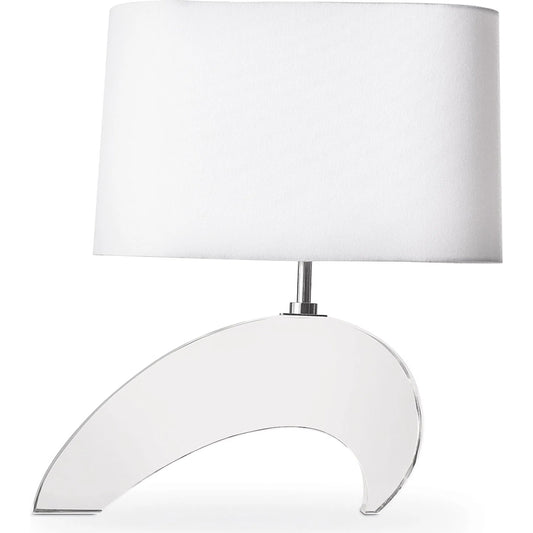 Wave Crystal Table Lamp by Regina Andrew in clear. Made from crystal in a unique style.