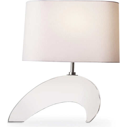 Wave Crystal Table Lamp by Regina Andrew in clear. Made from crystal in a unique style.