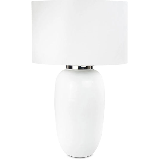 Kyoto Ceramic Table Lamp by Regina Andrew in white. Made from ceramic in a unique style.