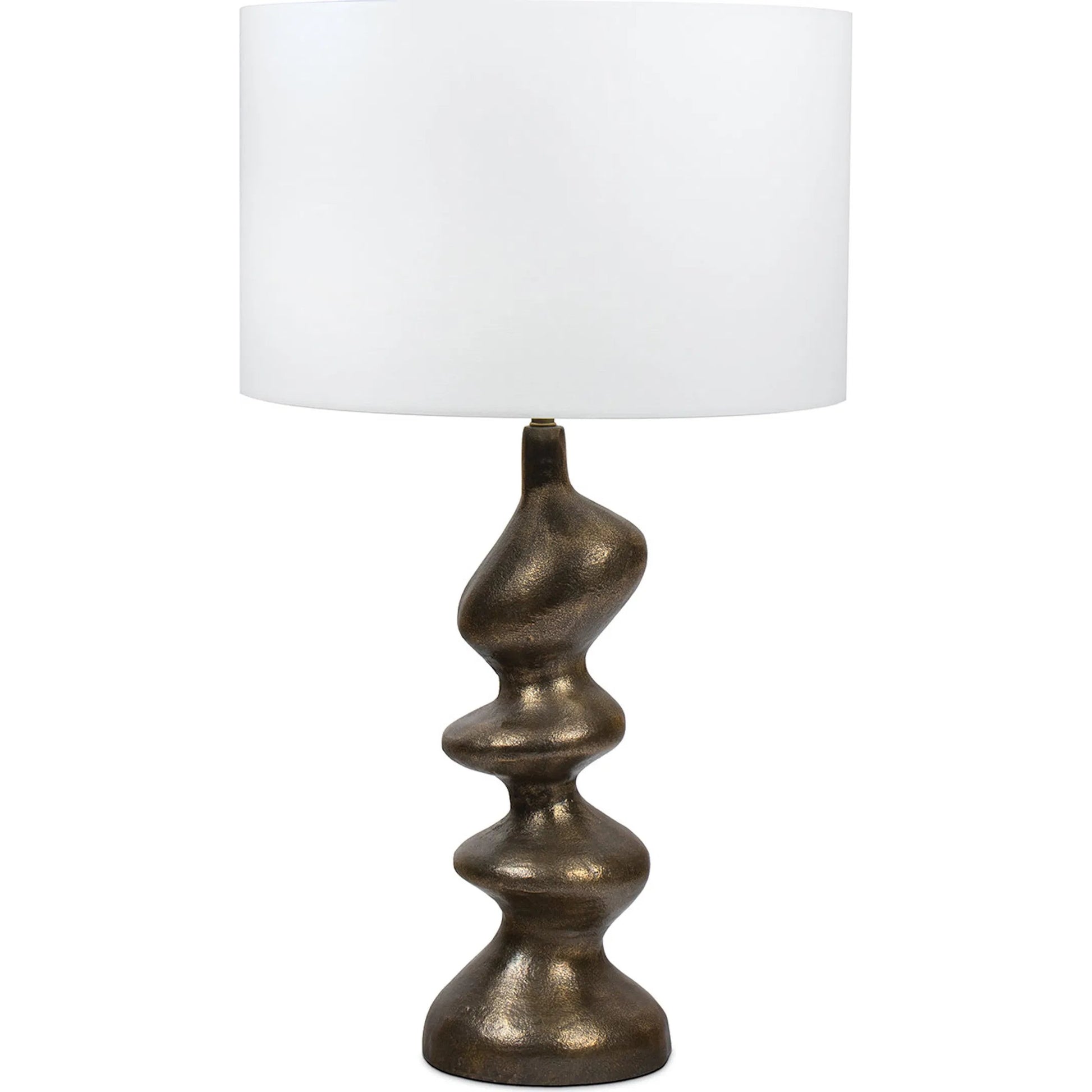 Blobby Table Lamp by Regina Andrew in brass. Made from aluminum in a modern style.