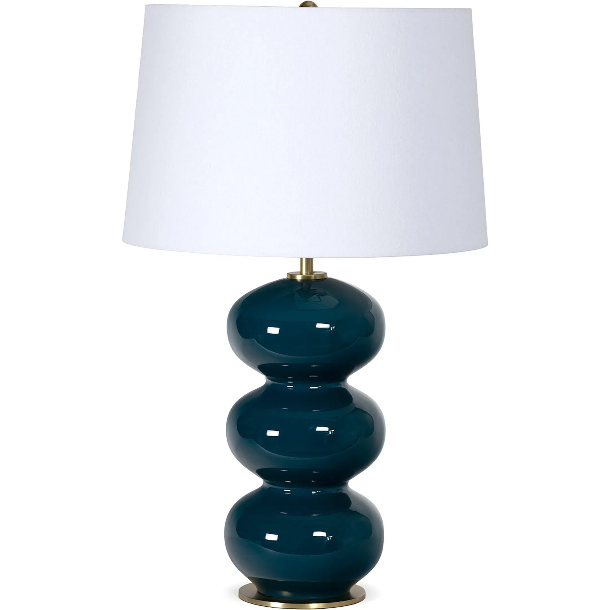 Hewitt Ceramic Table Lamp by Regina Andrew in blue and turquoise. Made from ceramic in a unique style.