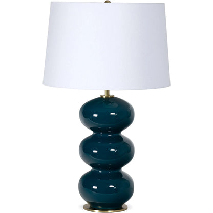 Hewitt Ceramic Table Lamp by Regina Andrew in blue and turquoise. Made from ceramic in a unique style.