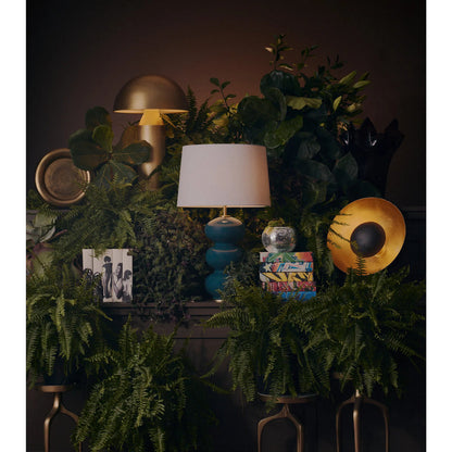 Hewitt Ceramic Table Lamp by Regina Andrew in blue and turquoise. Made from ceramic in a unique style.