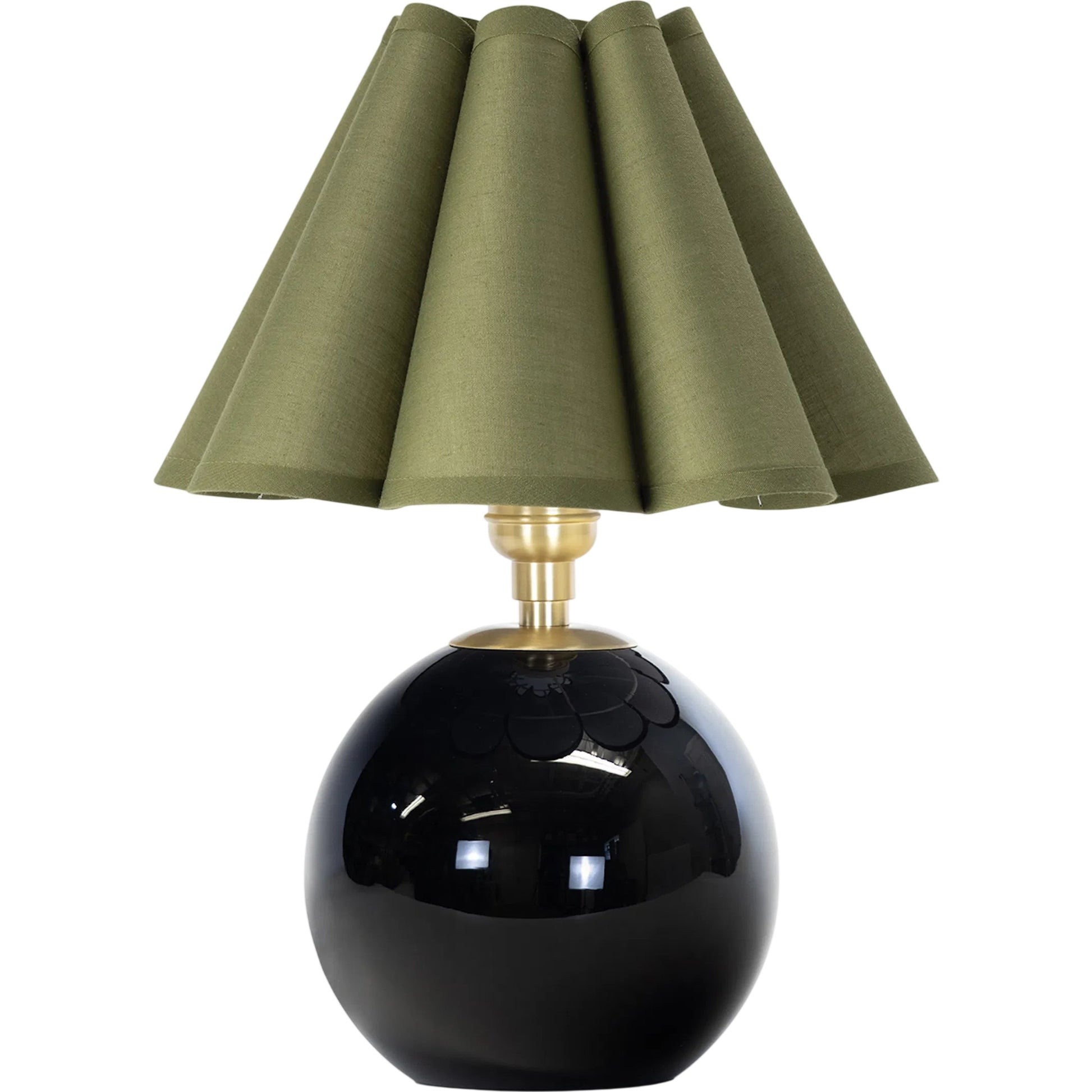 Giorgio Glass Mini Lamp by Regina Andrew in black and black. Made from glass in a unique style.