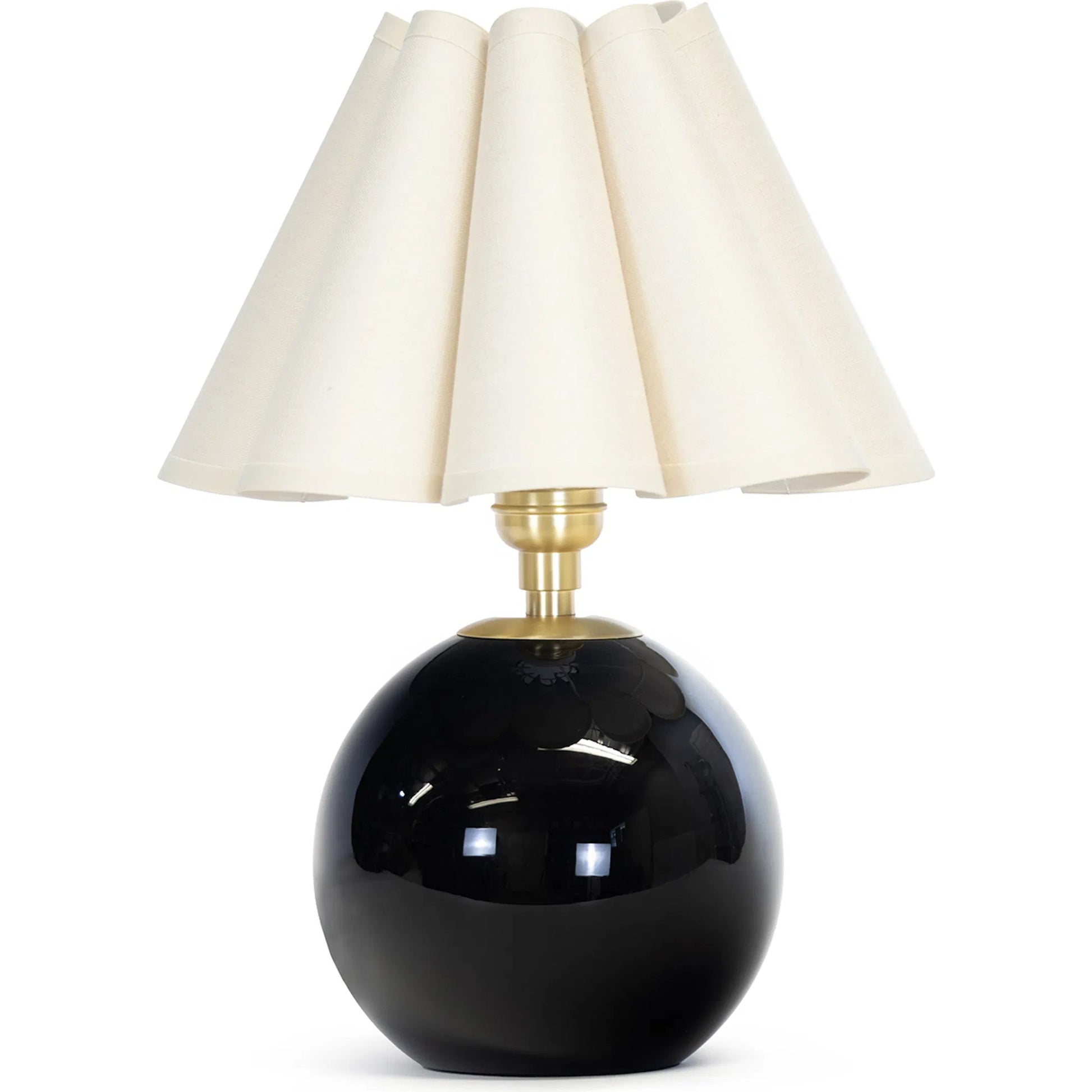 Giorgio Black Glass Mini Lamp by Regina Andrew in black and black. Made from glass in a unique style.