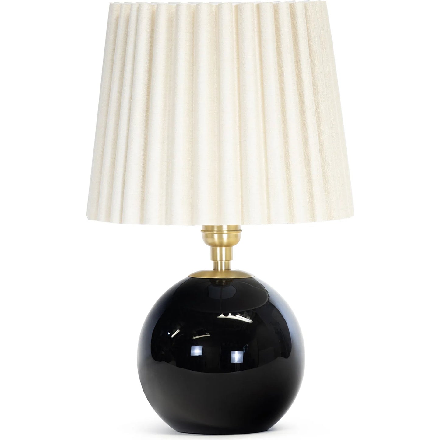 001 SI-2635158 | Primary Silo | Giorgio Pleated Black Glass Mini Lamp by Regina Andrew in black and black. Made from glass in a unique style.