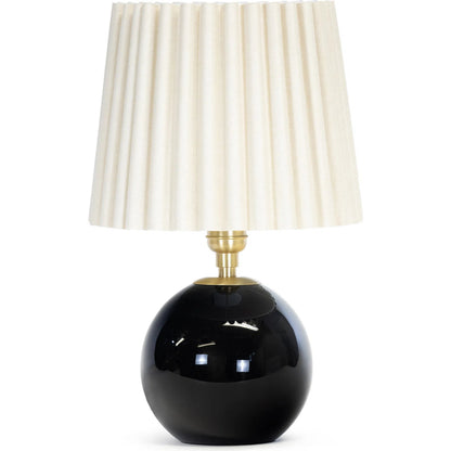 Giorgio Pleated Black Glass Mini Lamp by Regina Andrew in black and black. Made from glass in a unique style.