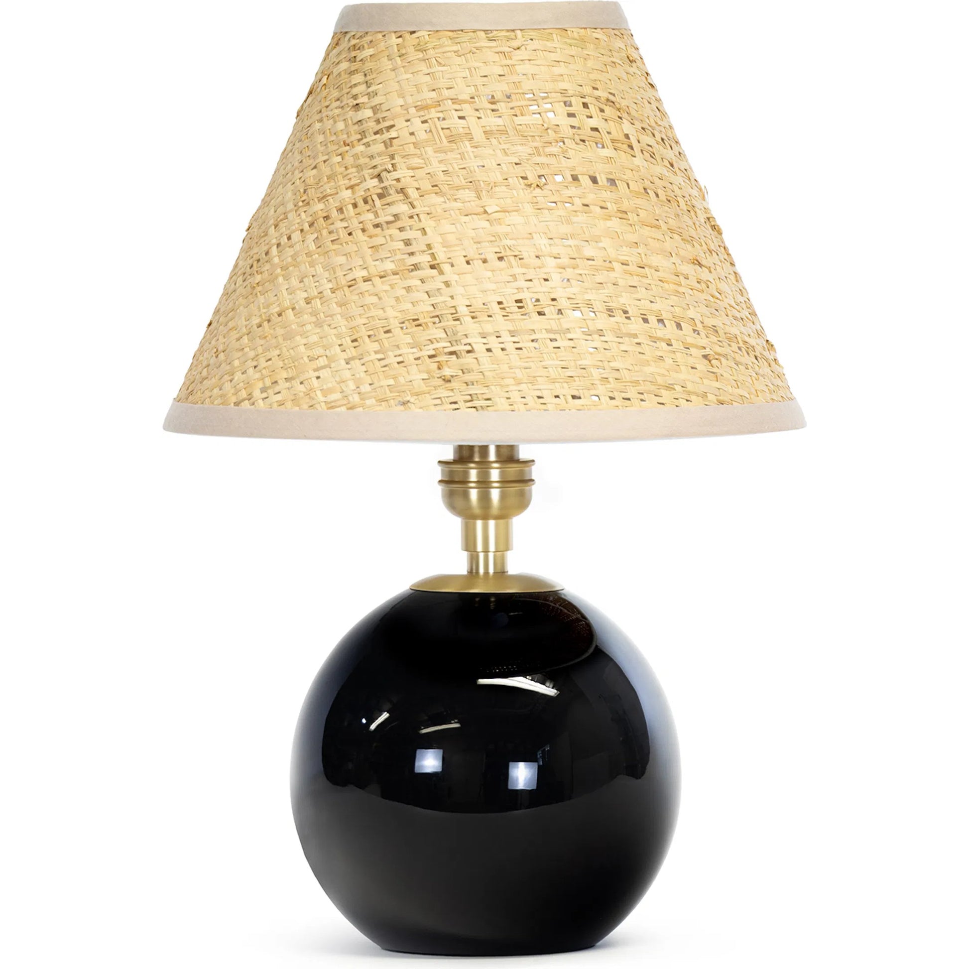 Giorgio Black Glass Mini Lamp by Regina Andrew in black and black. Made from glass in a unique style.