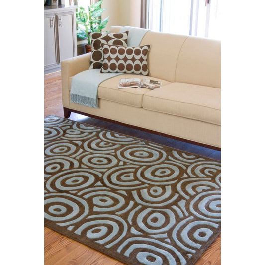 Artist Studio Rug - 15 by Surya in charcoal, light olive, pale blue. Made from 100% new zealand wool in a unique style.