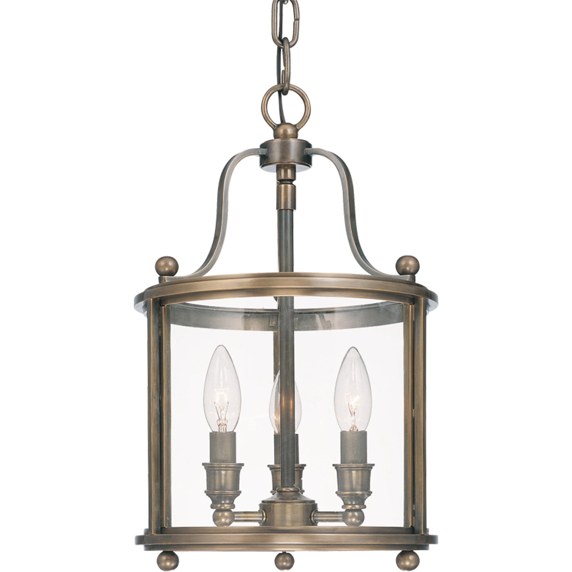 Mansfield Pendant by Hudson Valley in antique nickel. Made from brass in a traditional style.