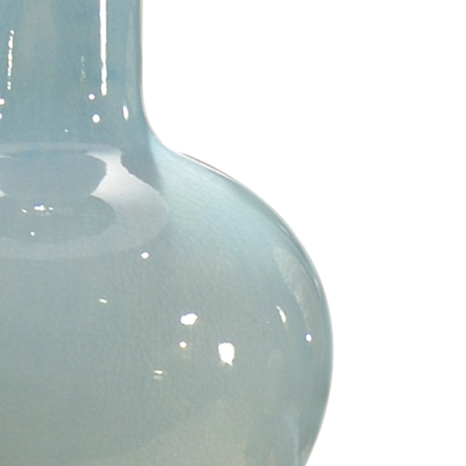 Cayden Lamp by Wildwood in pale blue glaze, wood, clear. Made from ceramic, porcelain in a transitional style.