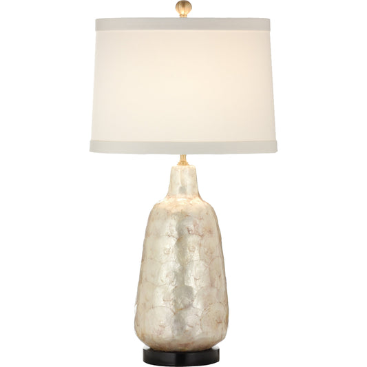Shell Vase Lamp by Wildwood in white, brown. Made from unique in a modern style.