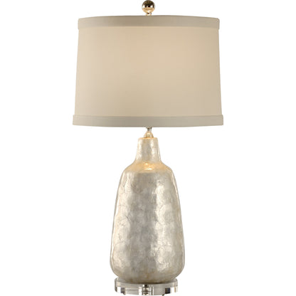Shell Covered Urn Lamp by Wildwood in natural capiz, clear. Made from unique in a modern style.