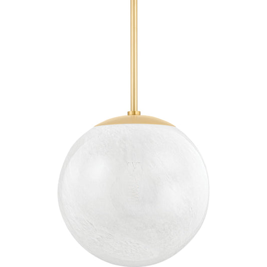 Burlington Pendant by Hudson Valley in aged brass. Made from steel in a modern style.