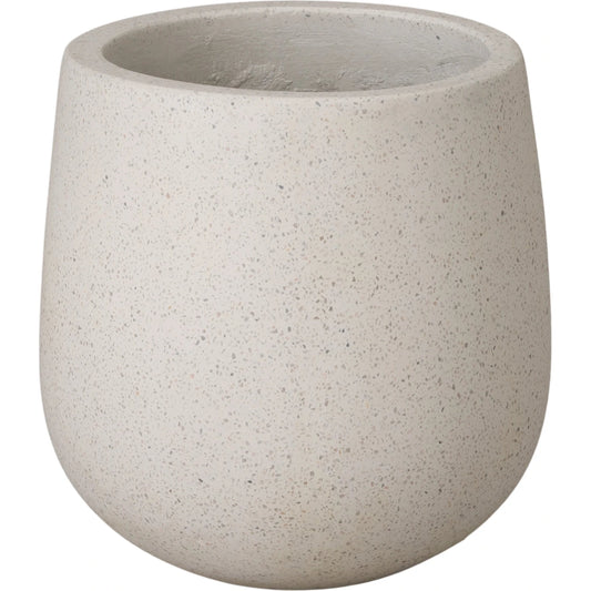 Opus Planter by Emissary USA in matte. Made from terrazzo in a modern style.