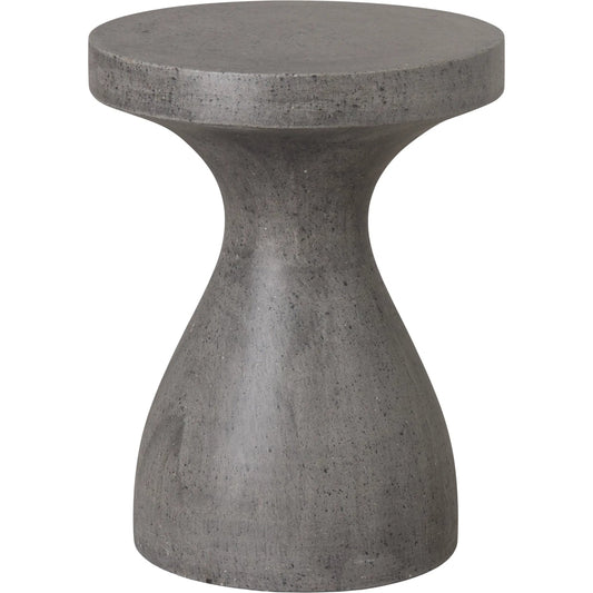 Caemen Indoor/Outdoor Tear Drop Stool Table by Emissary in terrazzo gray and matte. Made from terrazzo in a unique style.