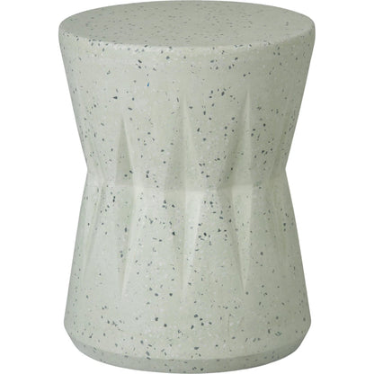 Valor Indoor/Outdoor Stool by Emissary in matte. Made from terrazzo in a unique style.
