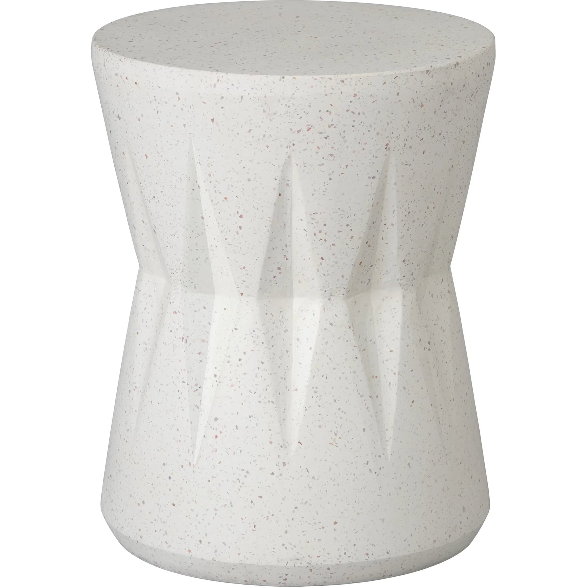 Valor Indoor/Outdoor Stool by Emissary in matte. Made from terrazzo in a unique style.