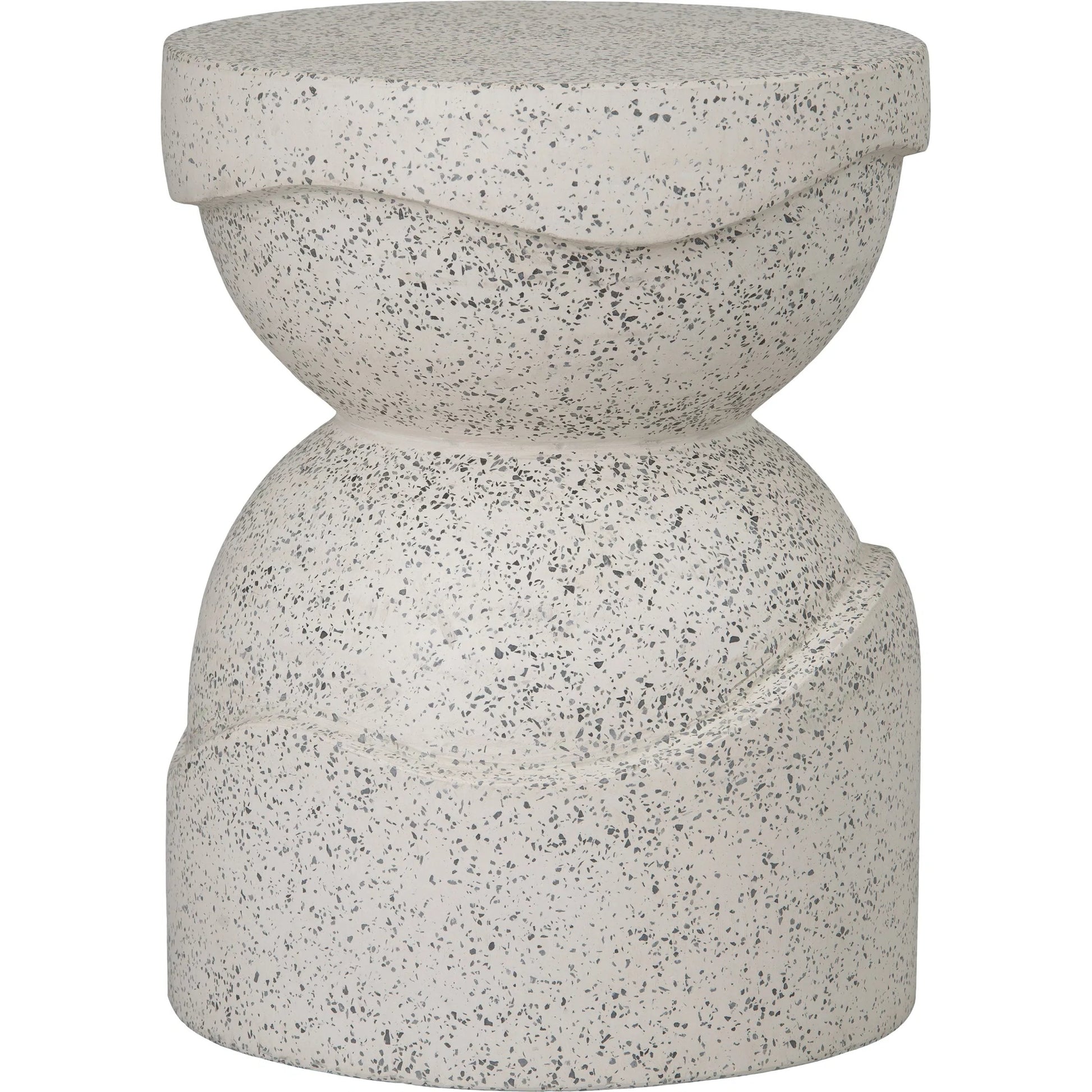 Noah Indoor/Outdoor Stool by Emissary in matte. Made from terrazzo in a unique style.