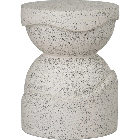 Noah Indoor/Outdoor Stool by Emissary in matte. Made from terrazzo in a unique style.