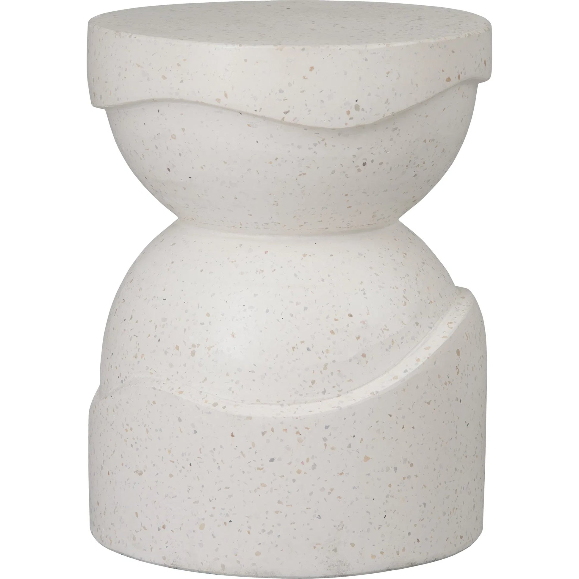 Noah Indoor/Outdoor Stool by Emissary in matte. Made from terrazzo in a unique style.
