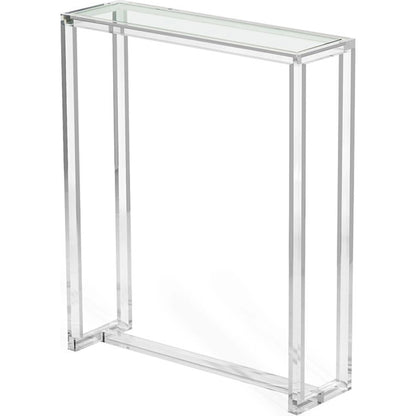 Ava Console by Interlude Home in clear, clear glass. Made from acrylic, glass in a modern style.
