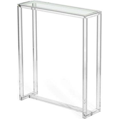 Ava Console by Interlude Home in clear, clear glass. Made from acrylic, glass in a modern style.