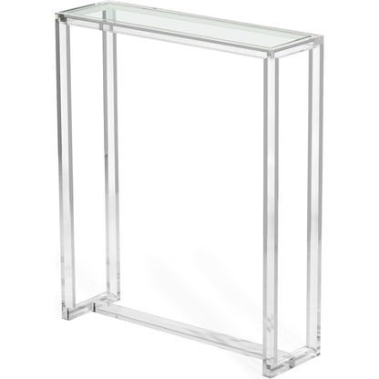 Ava Console by Interlude Home in clear, clear glass. Made from acrylic, glass in a modern style.
