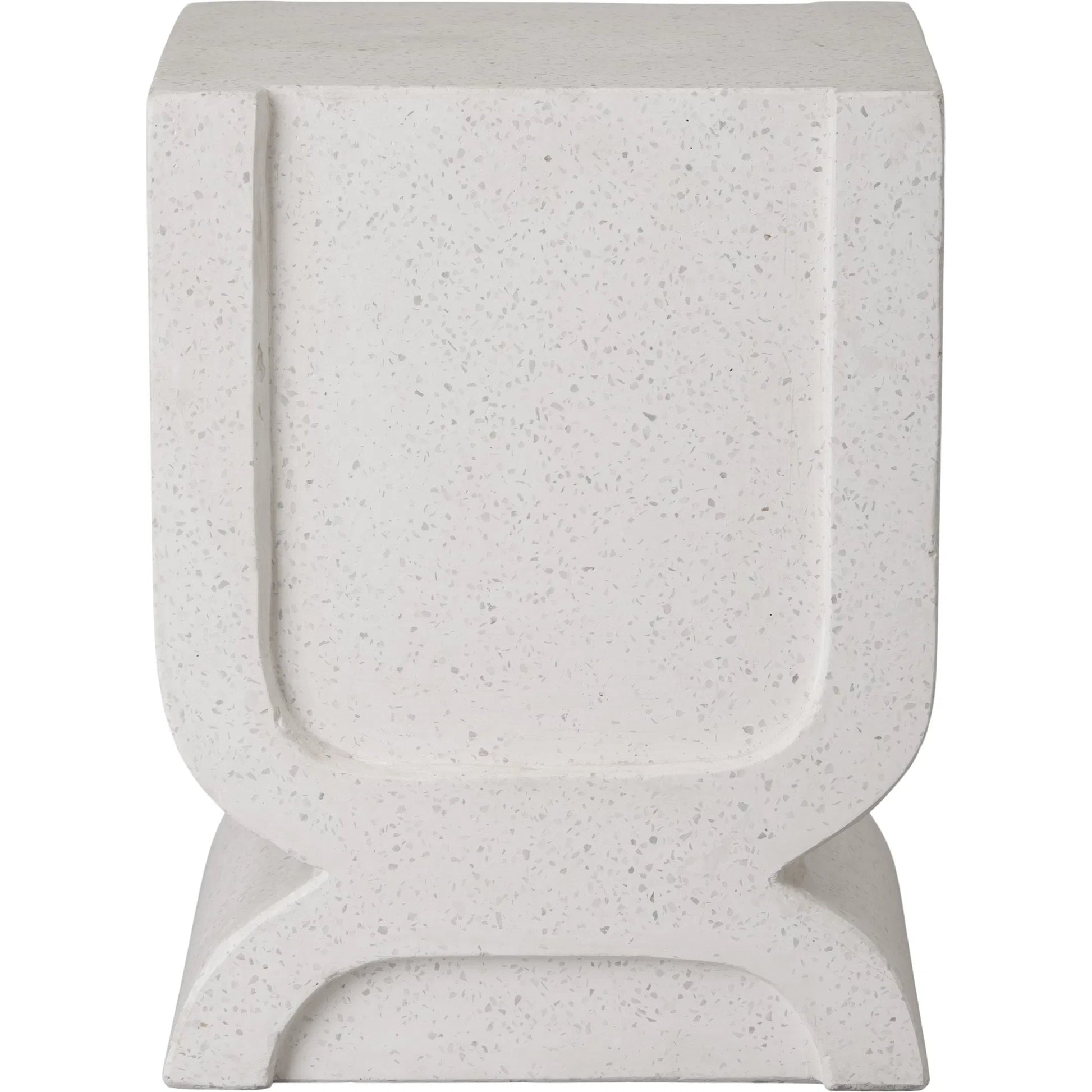 Uri Indoor/Outdoor Stool by Emissary in matte. Made from terrazzo in a unique style.