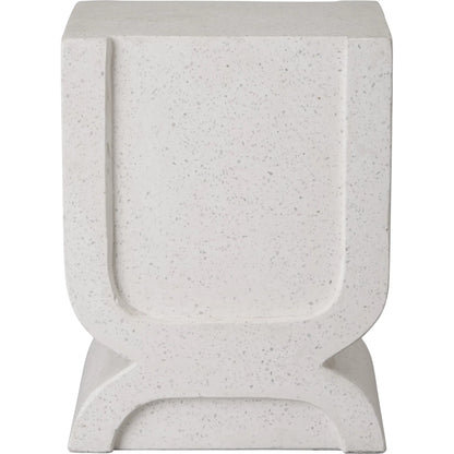 Uri Indoor/Outdoor Stool by Emissary in matte. Made from terrazzo in a unique style.