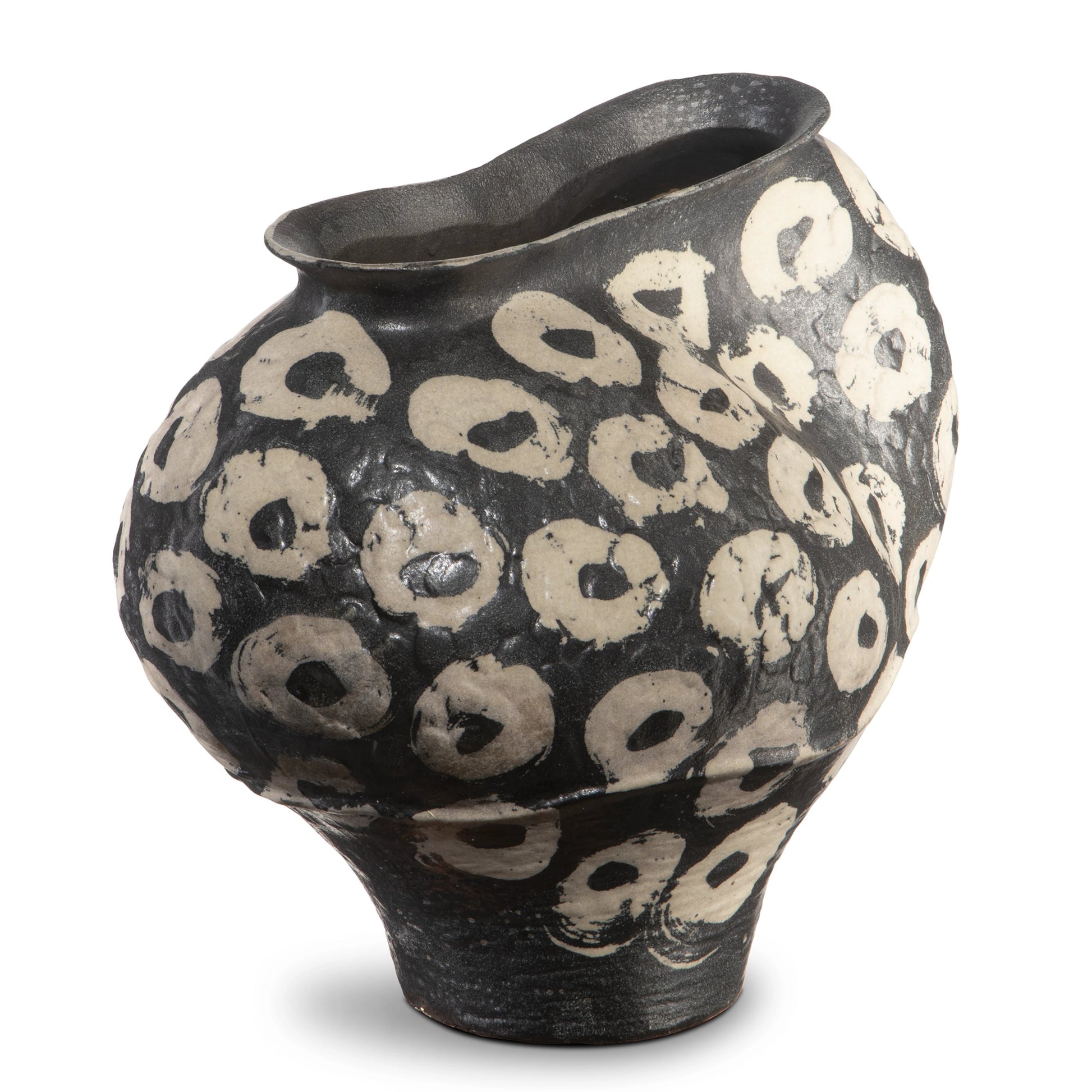 Japonesque Bowl by Currey and Company in black, light mud. Made from porcelain in a modern style.